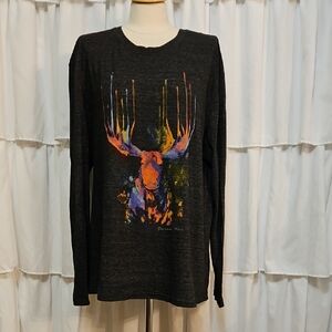 Duck Company "Drip Moose/ Splatter Moose" long-sleeve t-shirt
